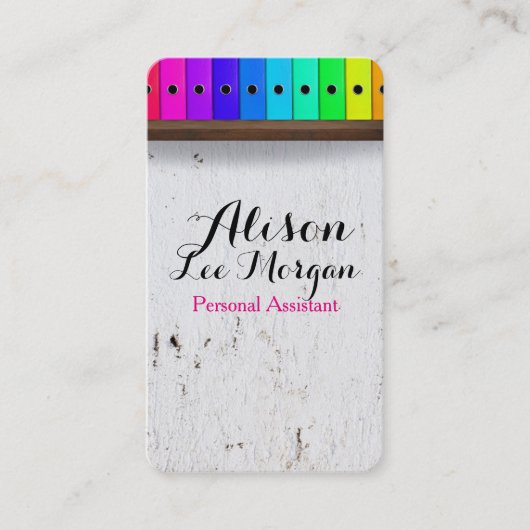 Persönlicher Assistent - virtueller Assistent Visitenkarte (Vorderseite)