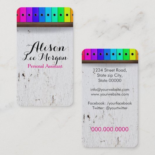 Persönlicher Assistent - virtueller Assistent Visitenkarte (Vorne/Hinten)