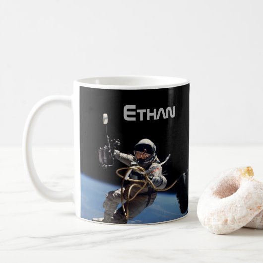 Persönlicher Astronautenspaziergang Kaffeetasse (Mit Donut)