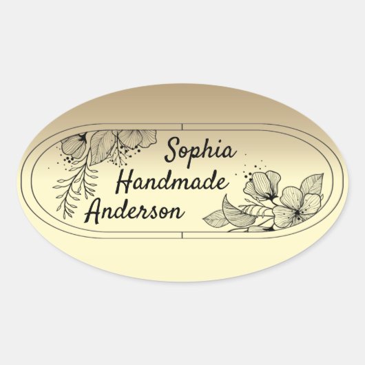 Persönlicher Aufkleber für handgefertigte Meister (Vorderseite)