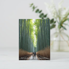 Persönlicher Bambuswaldspaziergang Postkarte