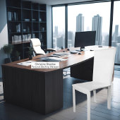 Persönlicher Bankmanager weiß Schreibtischnamensplakette