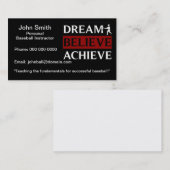 Persönlicher Baseball-Lehrer Visitenkarte (Vorne/Hinten)