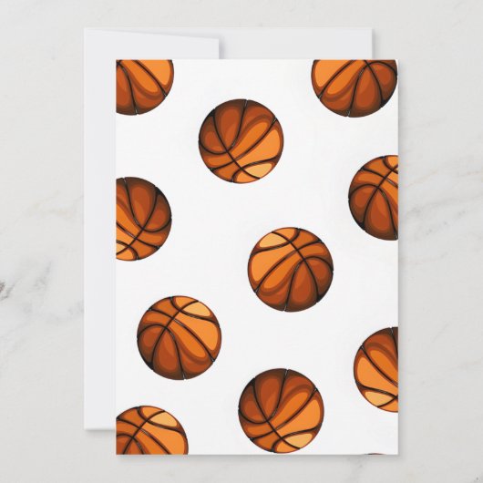 Persönlicher Basketball - Geburtstag Digitaler Spo Einladung (Rückseite)