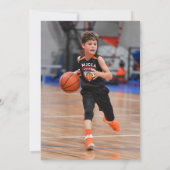 Persönlicher Basketball Geburtstag mit Foto Einladung (Rückseite)