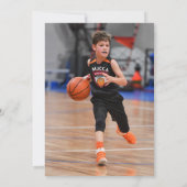 Persönlicher Basketball Geburtstag mit individuell Einladung (Rückseite)