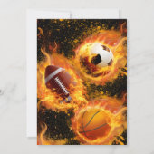 Persönlicher Basketball zum Geburtstag Einladung (Rückseite)