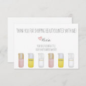 Persönlicher Beautycounter Hand gezeichnet Dankesc Dankeskarte (Vorne/Hinten)