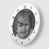 Persönlicher, benutzerdefinierter Foto- und Textra Große Wanduhr (Winkel)