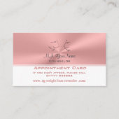 Persönlicher Berater in luxuriösem rosa Chrom-Look Terminkarte (Vorderseite)