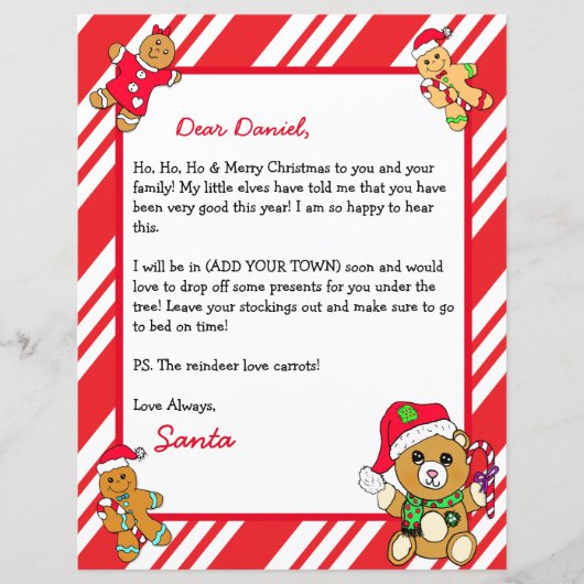 Persönlicher Brief vom Weihnachtsmann (Vorderseite)