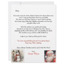 Persönlicher Brief vom Weihnachtsmann-Schneemann