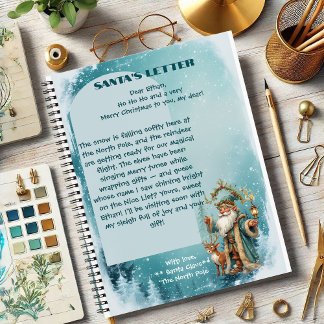 Persönlicher Brief von einem Nordpol-Rentier von S Notizblock