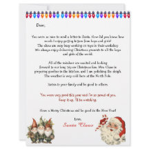 Persönlicher Brief von Santa Claus mit Lichtern un