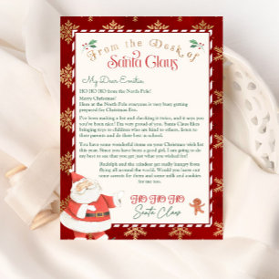 Persönlicher Brief von Santa Claus Vorlage