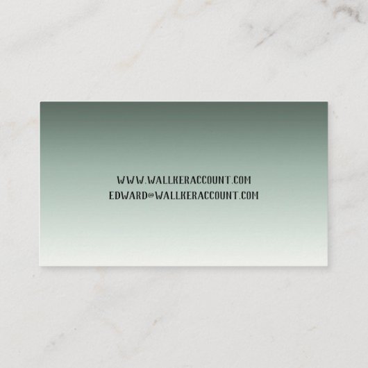 Persönlicher Buchhalter-Finanzfinanzier-Manager Visitenkarte (Rückseite)