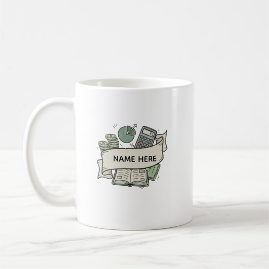 Persönlicher Buchhalter Finanzprofi Kaffee Kaffeetasse (Links)