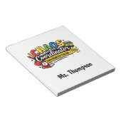 Persönlicher Chaos-Koordinator-Lehrer  Notizblock (angewinkelt)