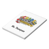 Persönlicher Chaos-Koordinator-Lehrer  Notizblock (Rotiert)