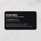 Persönlicher Concierge-Führungskraft Visitenkarte (Rückseite)