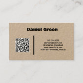 Persönlicher Concierge QR Kraft Visitenkarte (Rückseite)