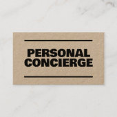 Persönlicher Concierge QR Kraft Visitenkarte (Vorderseite)