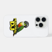 Persönlicher DJ Green Cheek Conure iPhone Hülle (Rückseite (Horizontal))
