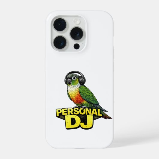 Persönlicher DJ Green Cheek Conure iPhone Hülle (Rückseite)