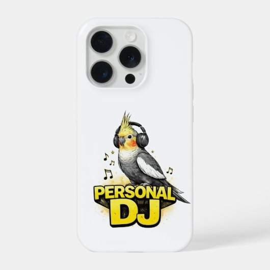 Persönlicher DJ Nymphensittich iPhone Hülle (Rückseite)