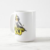 Persönlicher DJ Nymphensittich Kaffeetasse (Vorderseite Links)