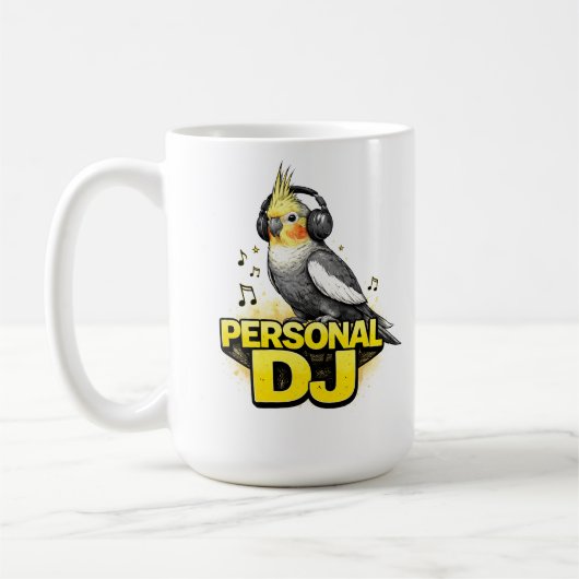Persönlicher DJ Nymphensittich Kaffeetasse (Links)
