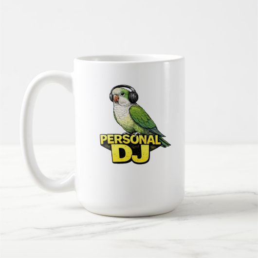 Persönlicher DJ Quaker Papagei Kaffeetasse (Links)
