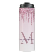 Persönlicher erster Buchstabe Name Rose Glitzer Tr