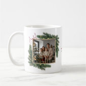 Persönlicher Familien-Weihnachtsbilderrahmen Kaffeetasse (Links)