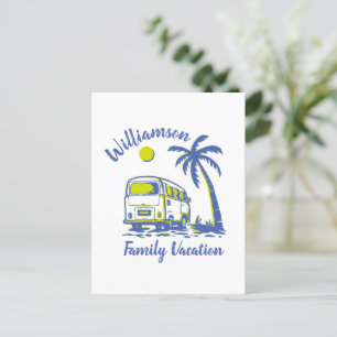 Persönlicher Familienurlaub Postkarte