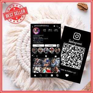 Persönlicher Fitness-Trainer Instagram Connect Visitenkarte