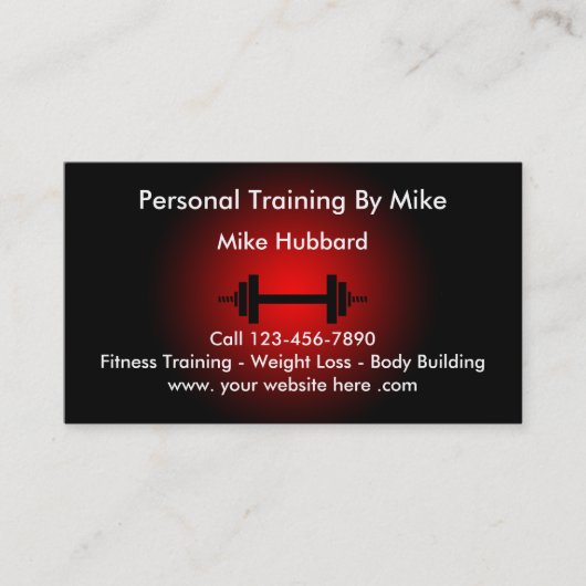 Persönlicher Fitness-Trainer Visitenkarte (Vorderseite)
