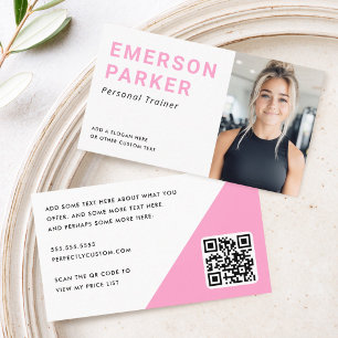Persönlicher Fitnesstrainer Fitness-Coach Foto pin Visitenkarte