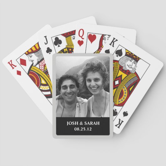 Persönlicher Foto-Text Spielkarten (Rückseite)