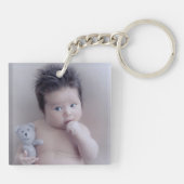 Persönlicher Foto-und Text Schlüsselanhänger (Rückseite)