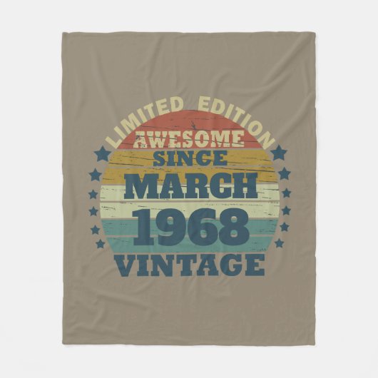Persönlicher fünfzig fünf Vintage 55. Geburtstag Fleecedecke (Vorderseite)