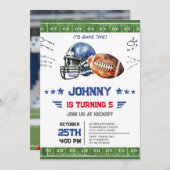 Persönlicher Fußball Geburtstag Einladung (Vorne/Hinten)