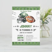 Persönlicher Fußball Geburtstag Einladung (Stehend Vorderseite)