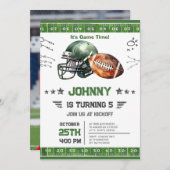 Persönlicher Fußball Geburtstag Einladung (Vorne/Hinten)