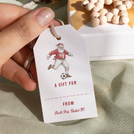 Persönlicher Fußball-Weihnachtsmann Geschenkanhänger