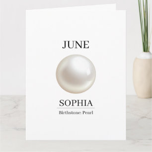 Persönlicher Geburtstag im Juni Pearl Karte