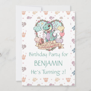 Persönlicher Geburtstag Little Dino Einladung