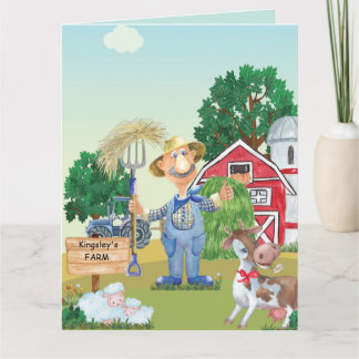 Persönlicher Geburtstag von Old MacDonald Karte