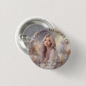 Persönlicher Gedenk-Anstecknadel-Button 'In Liebe Button (Vorne & Hinten)
