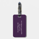 PERSÖNLICHER GEPÄCKANHÄNGER (Rückseite vertikal)